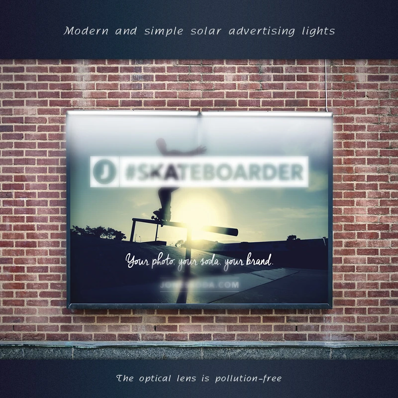 Solar Billboard Light Ip65 Outdoor Solar Led Advertising Sign Light 5w Integrated Solar Tube for Outdoor Advertising Signboard