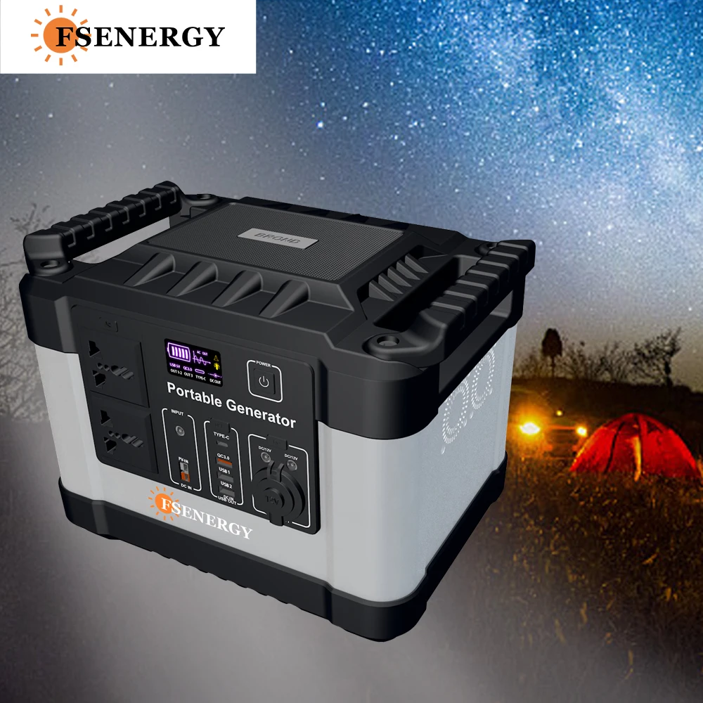 1000W portable power station Solar Mobile Lithium Battery Pack for Outdoor Emergency power supply for home