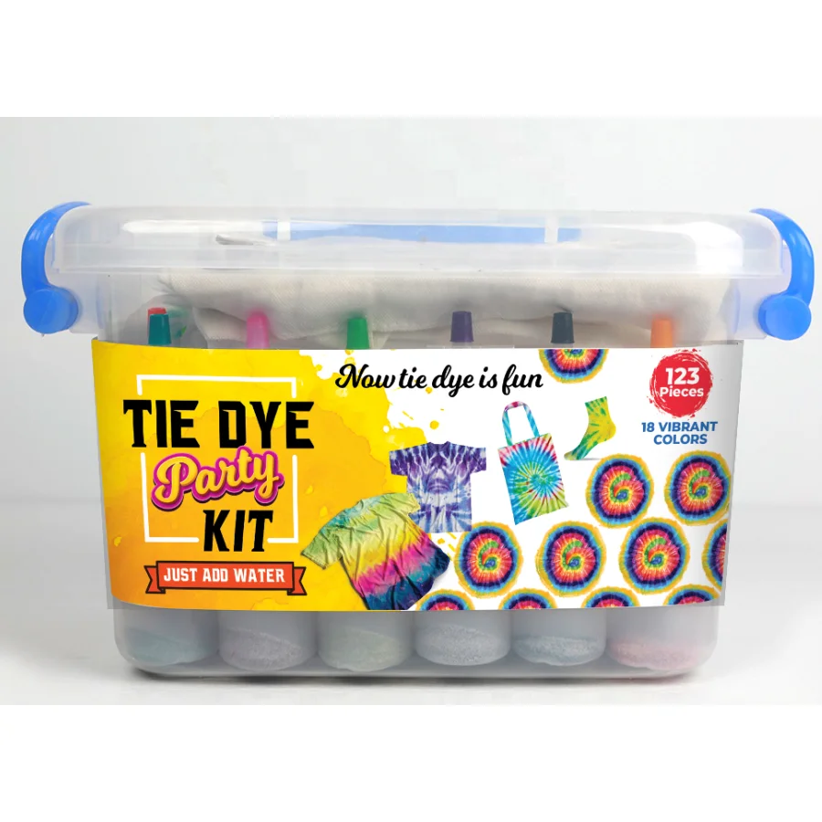
Hot Sales one-step Tie Dye kit Party Creative Group Activities 18 colors 