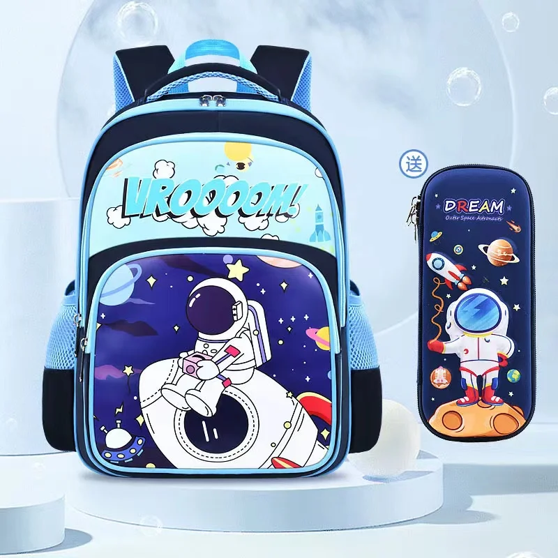 Новый Компактный Легкий милый детский школьный рюкзак с мультяшным принтом, детские школьные сумки с пеналом