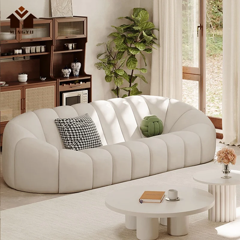 Custom Size OEM ODM French Style Floor Sofa Lounge Couch Beauty Salon Easily Maintained Loveseats Sofas Living Room Furniture