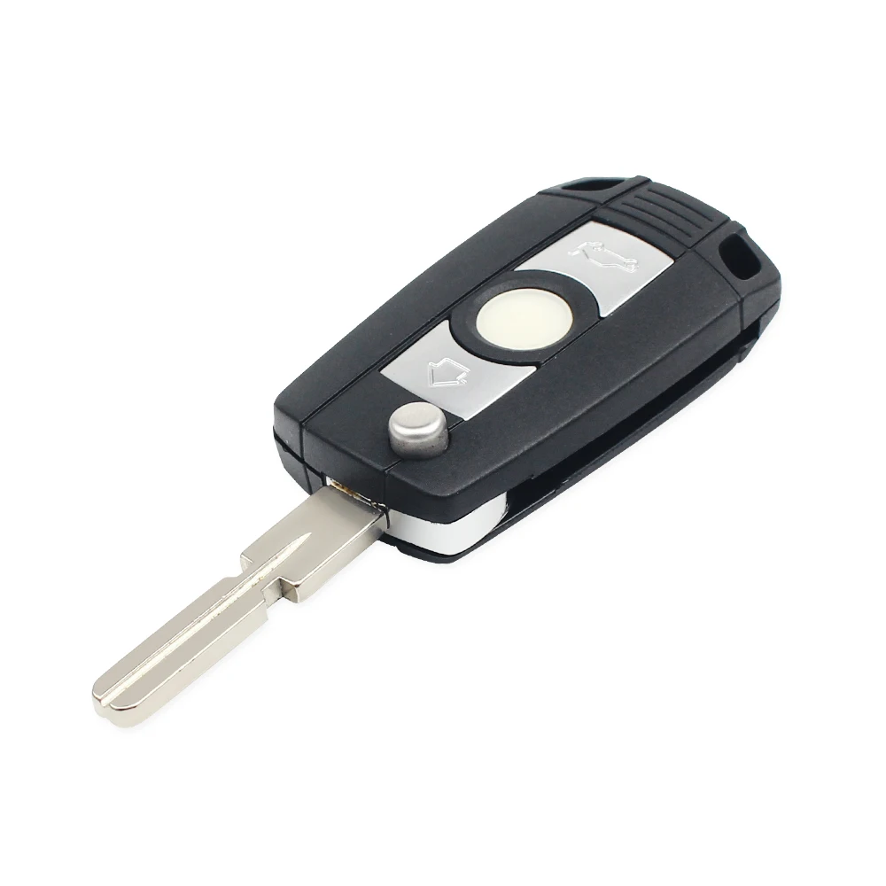 KEYYOU Filp Car Key Case DIY for BMW EWS 1/3/5/7 Series X3 X5 Z3 Z4 Modified Keyless Entry Remote Shell Case With HU58 Blade