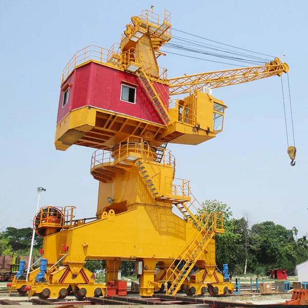 10t mobile harbour crane container hydraulic pedestal portal cranes