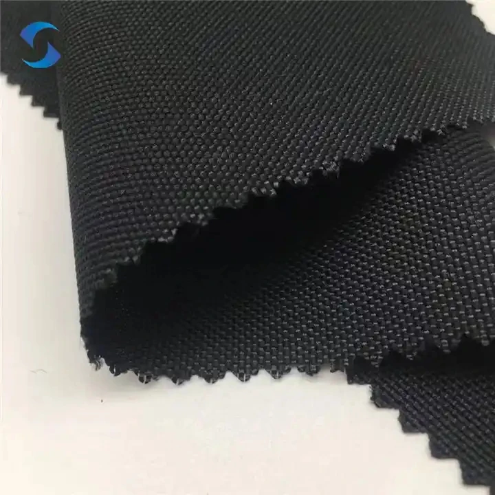 PU coated 100% polyester fabric 210D 600D 1680D oxford fabric black waterproof Oxford fabric for bags language