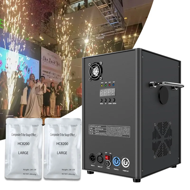 DMX Spark Light Machine Cold Sparkler Fireworks Stage Fountain Party Rental Equipment Cold Spark Machine For Wedding Party