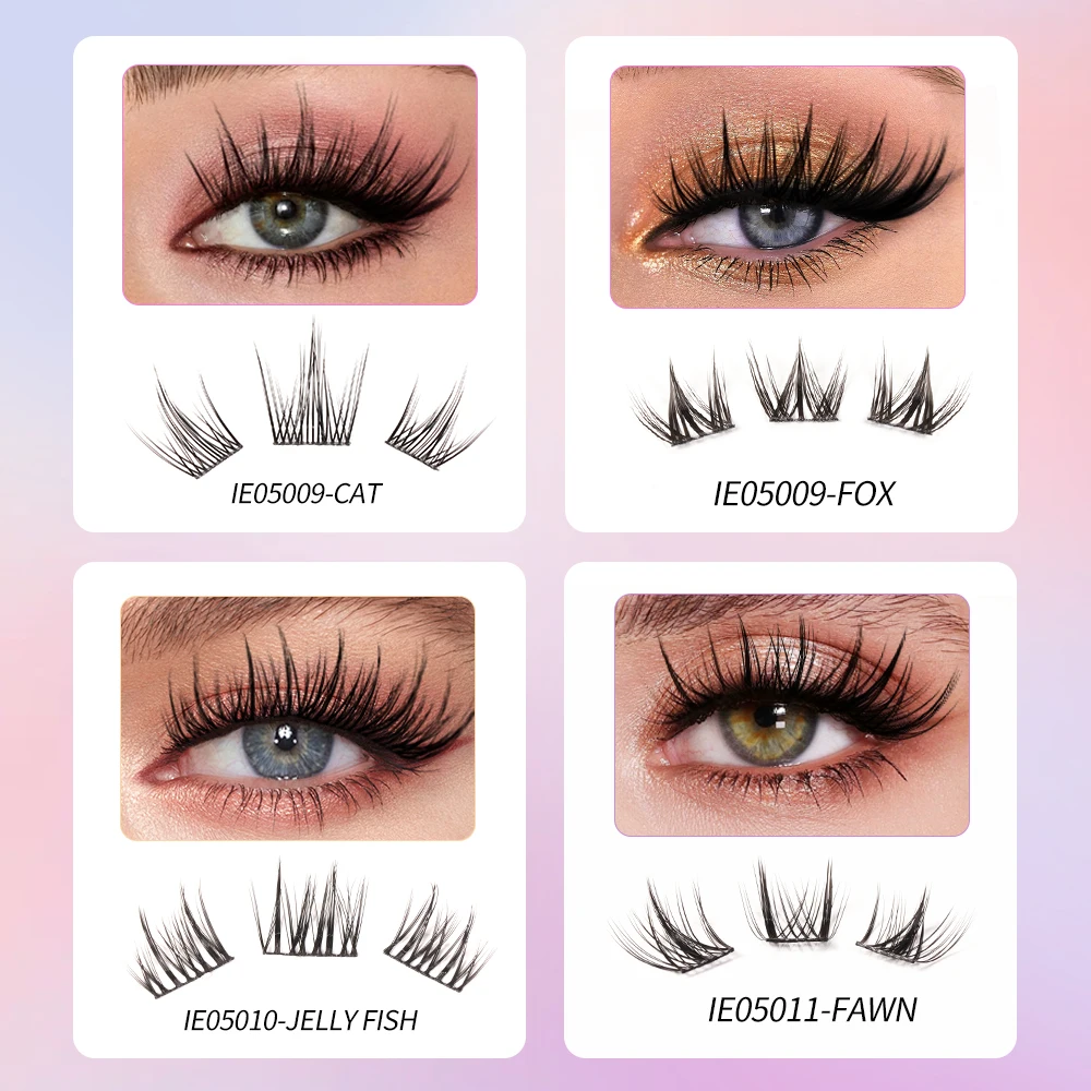 Wholesale individual lash clusters eyelash 3d faux mink diy lash extension kit Pre-cut segment cashmere eyelash extensions