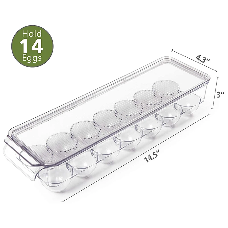 14 Egg Tray Organizer Egg Box Storage Tray Box Plastic Egg Food Container Box