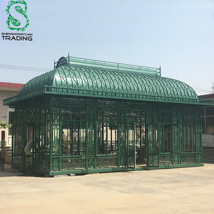 Low Cost Venlo Commercial Victorian Used Home Metal Glass Winter Greenhouse