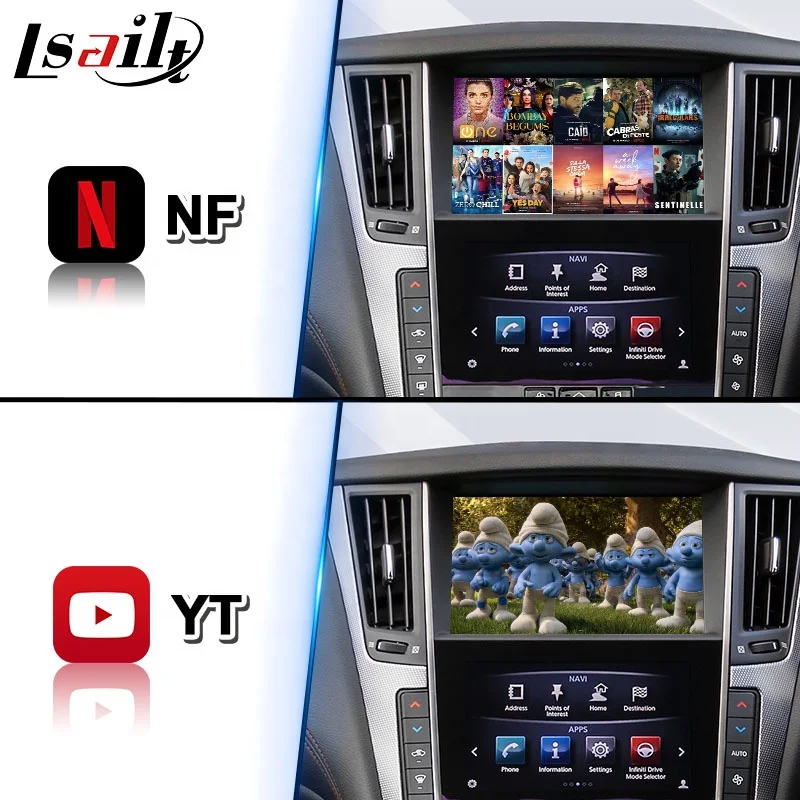 Lsailt Android Multimedia Auto Video Interface for Infiniti Q50 Q60 Q50s 2015-2020