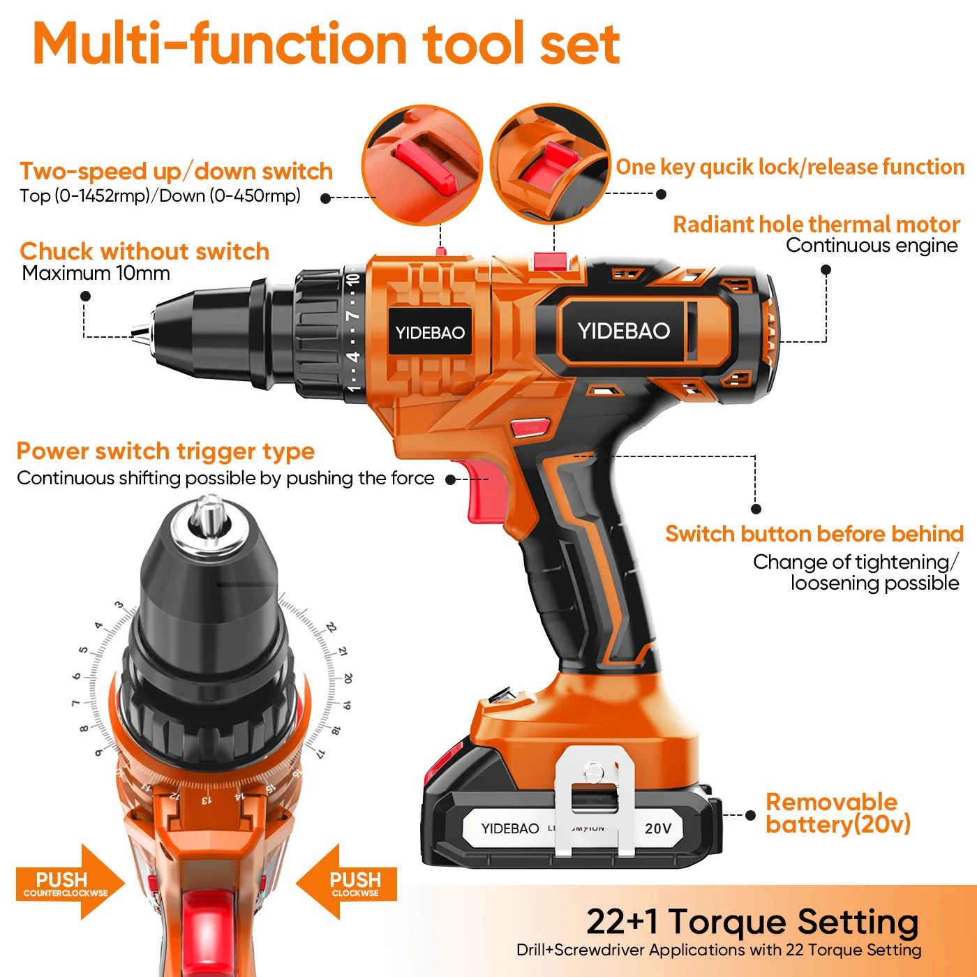 New arrivals high quality  20V Electric Drill Jigsaw Sander Reciprocating Saw Oscillating Tool drill tool set