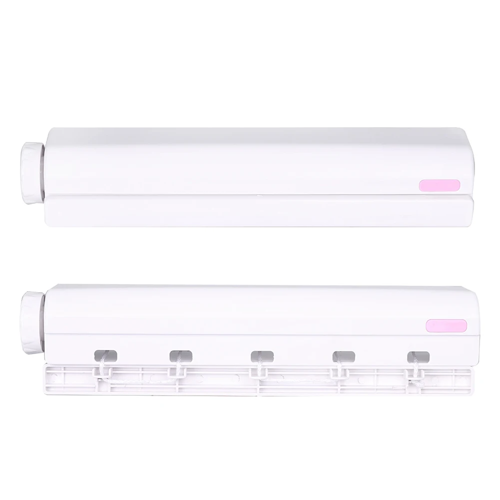 Retractable Indoor Clothes Hanger Rope Wall Mounted Hanger Drying Towel Rack Clothesline Bathroom Clothes Dryer