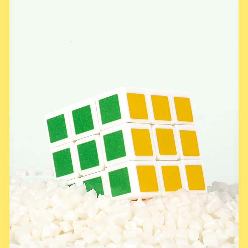 Wholesale high quality white smooth Children Educational toy plastic speed mini  cube 3 x 3 puzzle cube