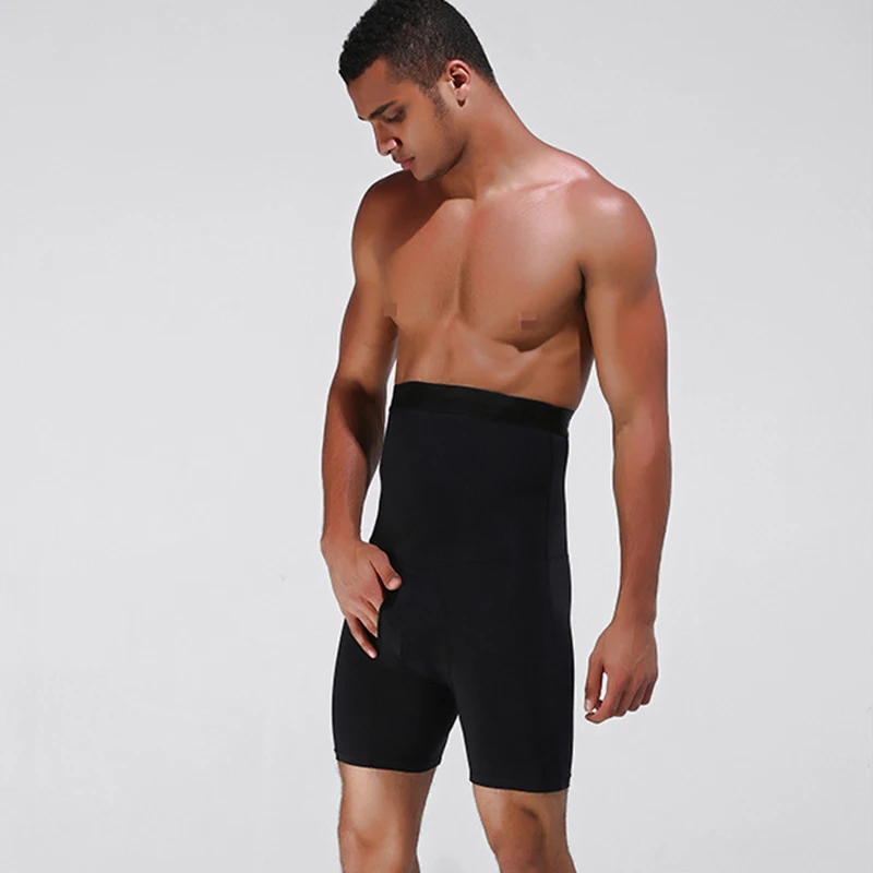 
Men Boxer Briefs Open Fly High Waist Slimming Underwear Belly Girdle Body Shaper Shaping Shorts 