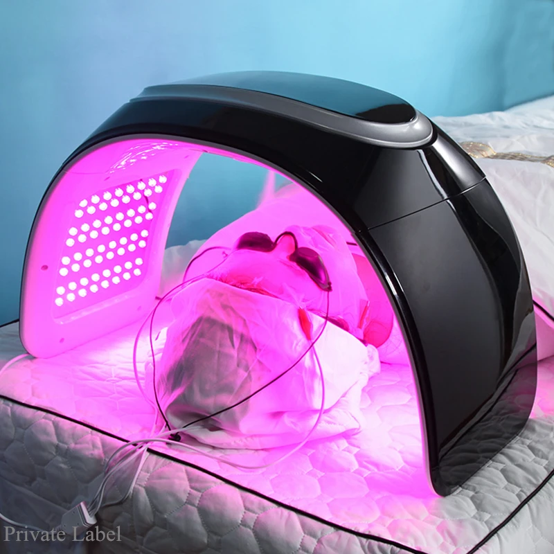 Latest 7 Color PDT LED Mask Small 3 Fold Spectrometer With Sprayer Deep Moisturizing Led Facial Light Therapy Machine