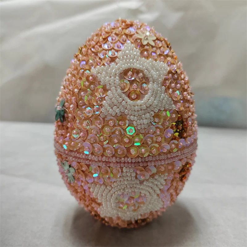 Factory Wholesale DIY Easter craft ideas using styrofoam eggs, Sequin Egg Ornament Craft Kit, DIY Christmas Ornaments008