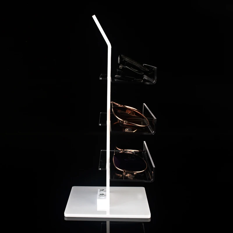 Bank Counter Display Clear Vertical Myopic Spectacle Frame Sunglasses Rack Acrylic Reading Nearsighted Glasses Display Stand