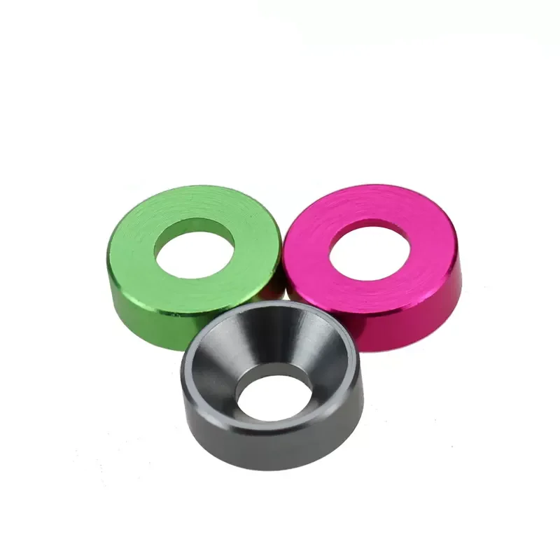 Good Quality China Factory M2 M2.5 M3 M4 M5 M6 M8 Aluminium Cone Countersunk Washers Anodized Multi-Color Washer