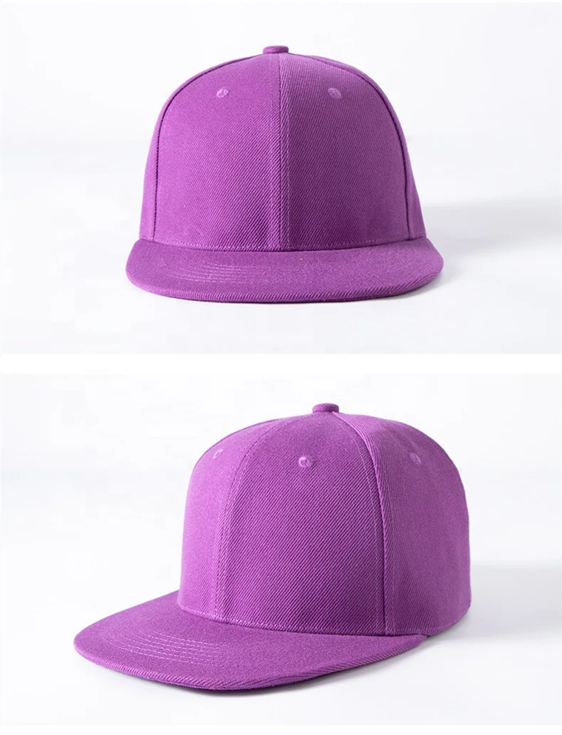 High Quality Custom Logo Cotton Fashion Blank 6 Panel Sports Hats Hip Pop Rap Snapback Hats Caps Structure