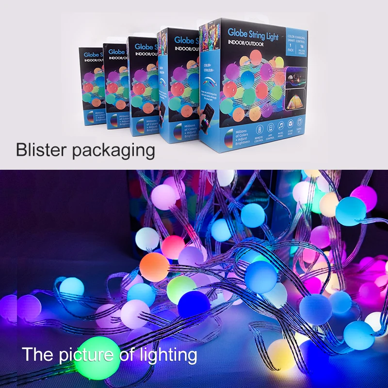 decoration lights Globe Fairy String Lights with wifi Music Control&TUYA WIFI Control 5M 50LEDS 10M 100LEDS DIY Shape Lights