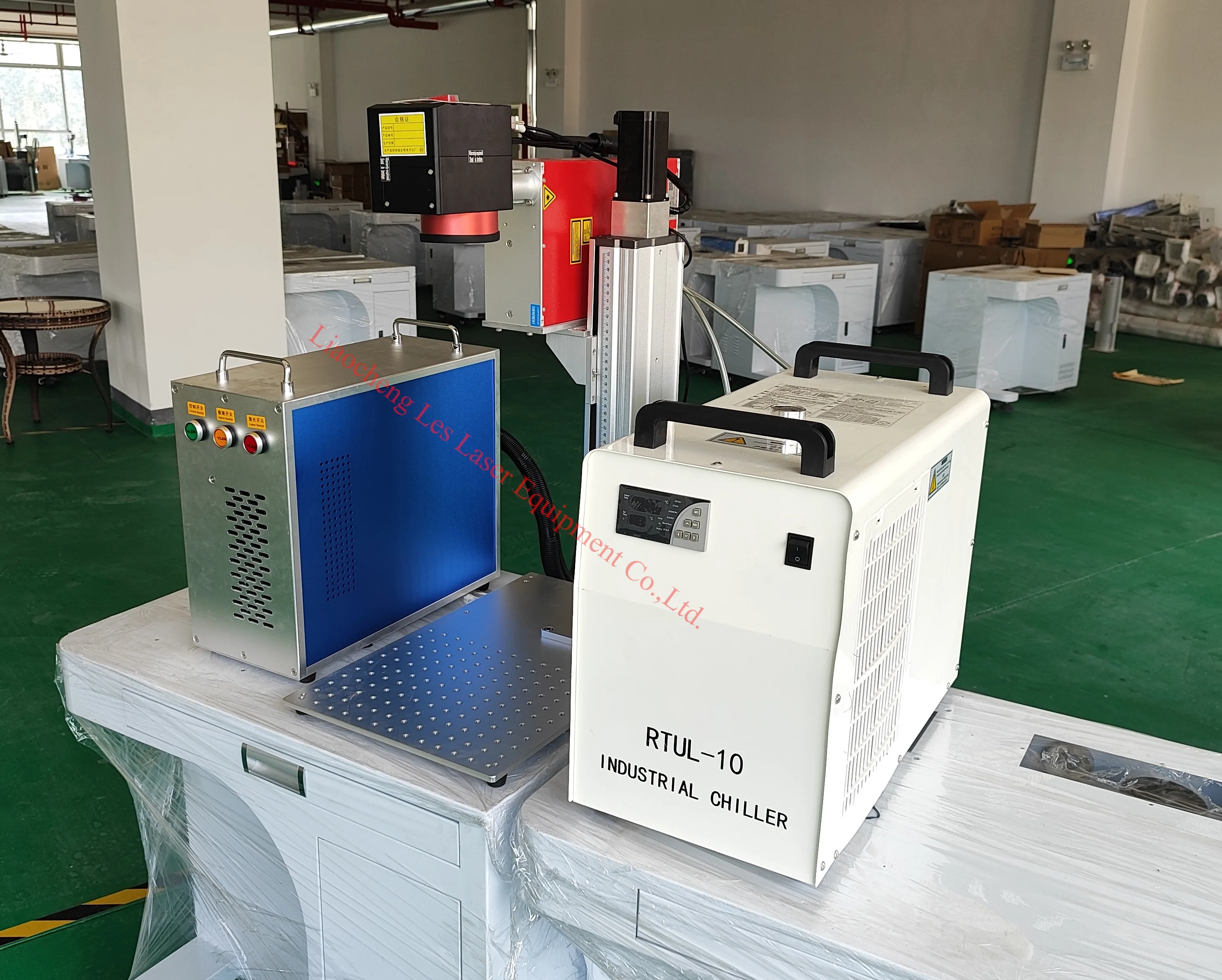CCD camera flying uV fiber co2 laser marking machine UV 3w 5w 10w 15w 20w laser Marker 3D 30w 50w 60w 100w flying marking