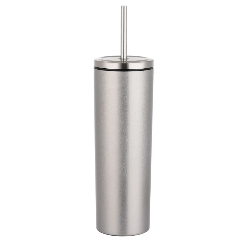 20oz/30oz 304 Stainless Steel Straw Cup  Vacuum Straight Tube Straw Tumbler Spot