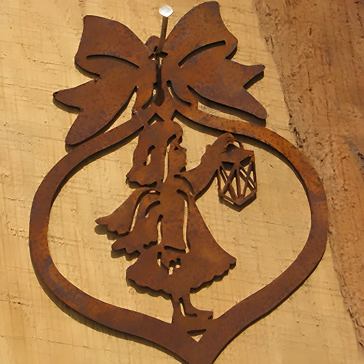 Elk Christmas Tree Steel Art the  Rust Metal Garden Rust Metal Art for garden