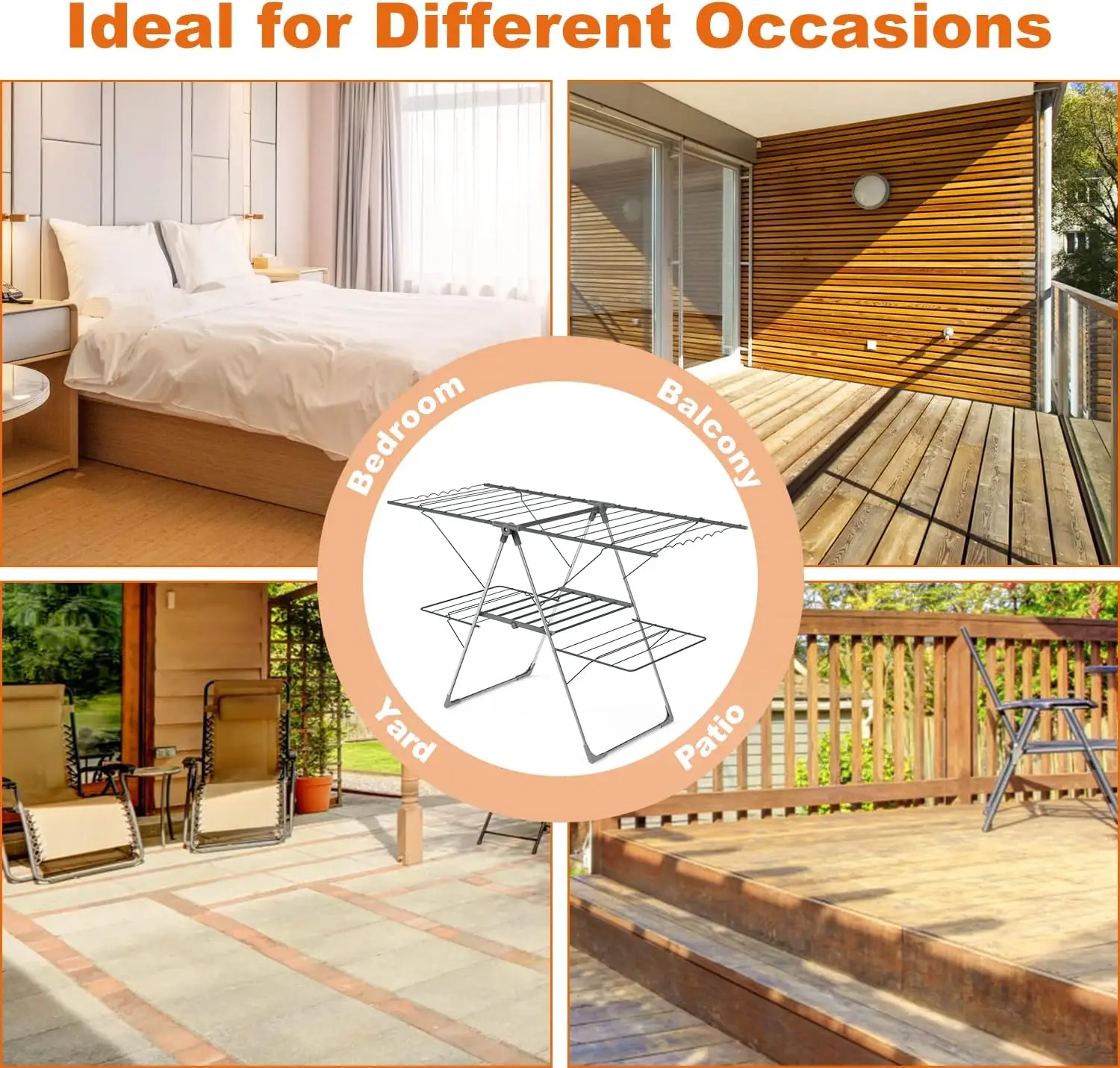 Competitive Price Folding Clothes Drying Rack Indoor Collapsible Stand Garment Rack For Laundry