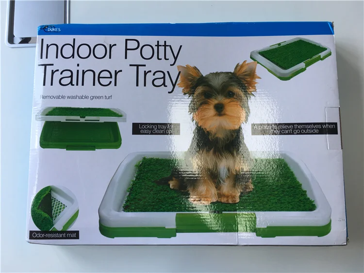 
Pet Puppy Toilet Trainer Absorbent Grass Mat Potty Pads Indoor House Litter Tray puppy pee training pad holder 