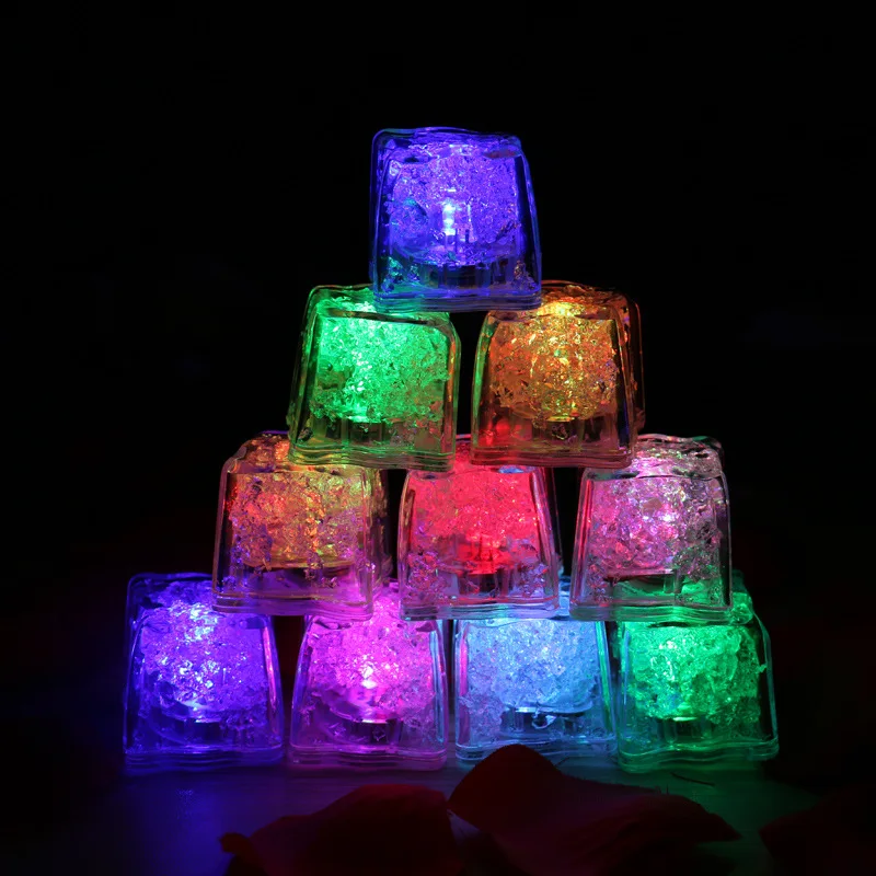 NOVELTY led ICE CUBE LIGHT UP CUBE PARTY BLINKING ICE CUBE LIGHTING  WATER PROOF
