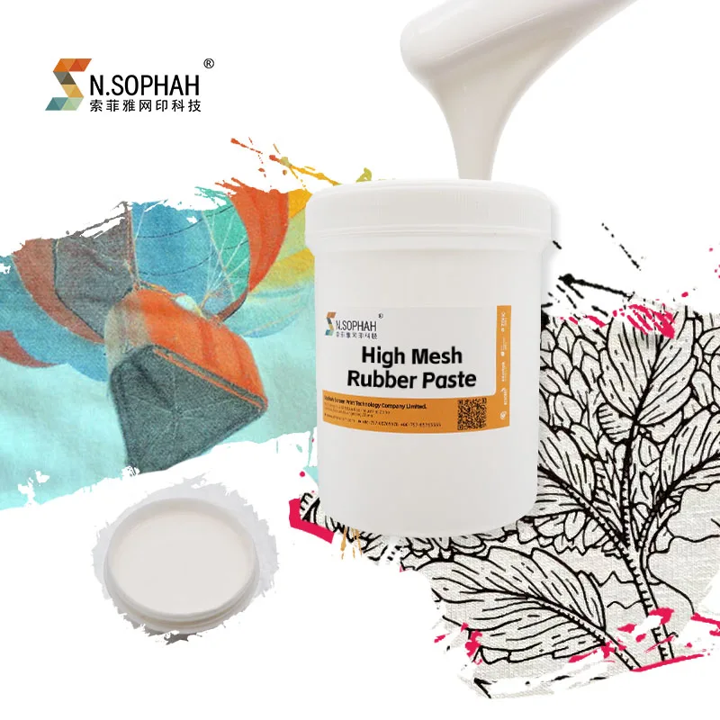 Super Soft T Shirt Printing Good Elasticity Screen Printing High Mesh Rubber Paste