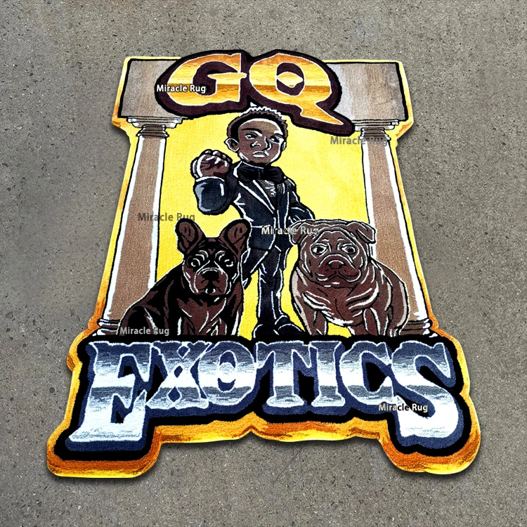 Custom Iranian Travel Animal tufted Outdoor Carpets Large Rugs Handmade Kids Favorite Play Floor Mat