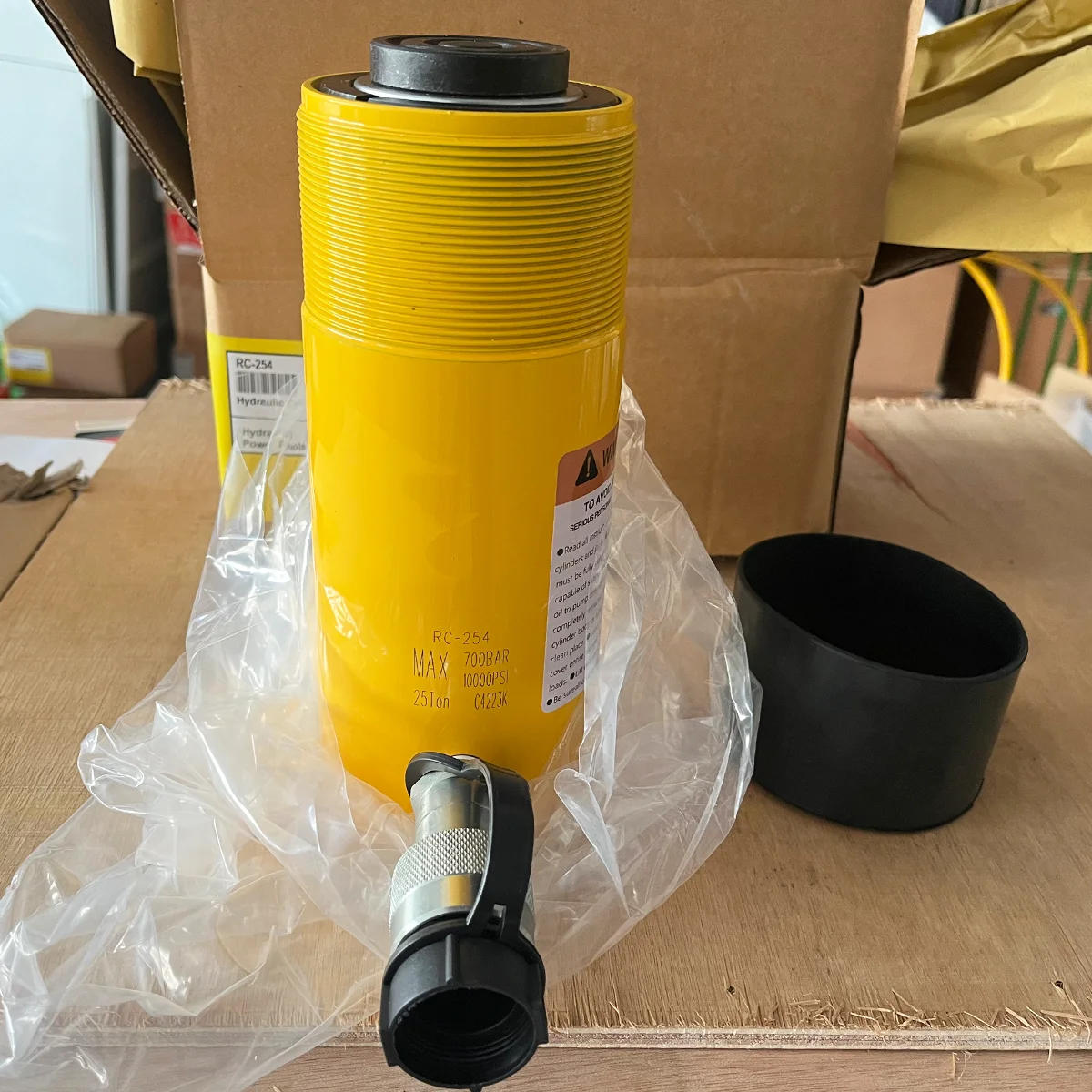 RC-254, 25 Tons 102mm Stroke Single-acting Long Stroke Hydraulic Cylinder Lift Jack With CE Certification