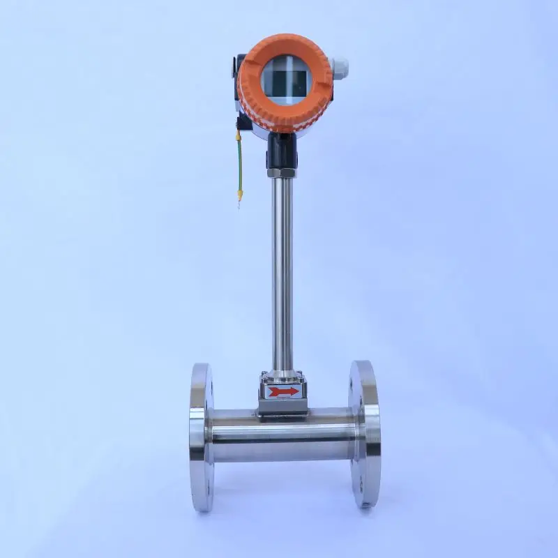 Digital flowmeter 4-20ma industrial air gas steam vortex flow meter sensor CE  approved Clamp type vortex flow meter