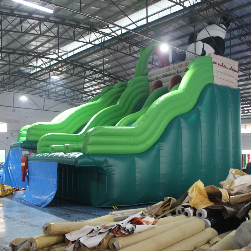 Four channel panda  inflatable water slides  inflatable commercial water park aqua park equipment giant inflatable water park
