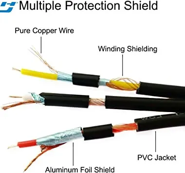 High end and low noise audio cable wire microphone cables yellow color flexible speaker cable for karaoke system