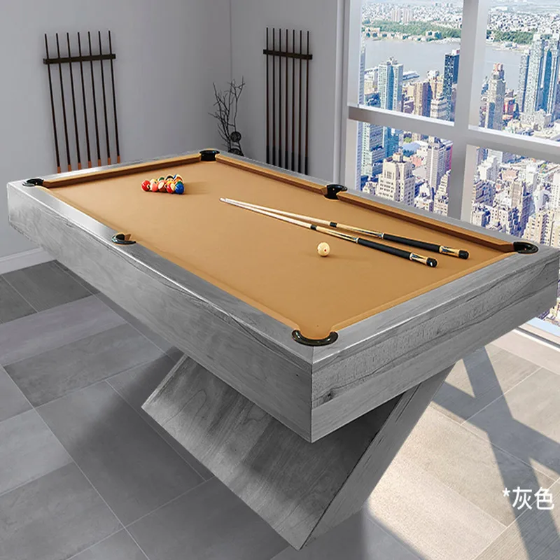 High end white color Pool Sport and Solid wood Rail Material billiard table