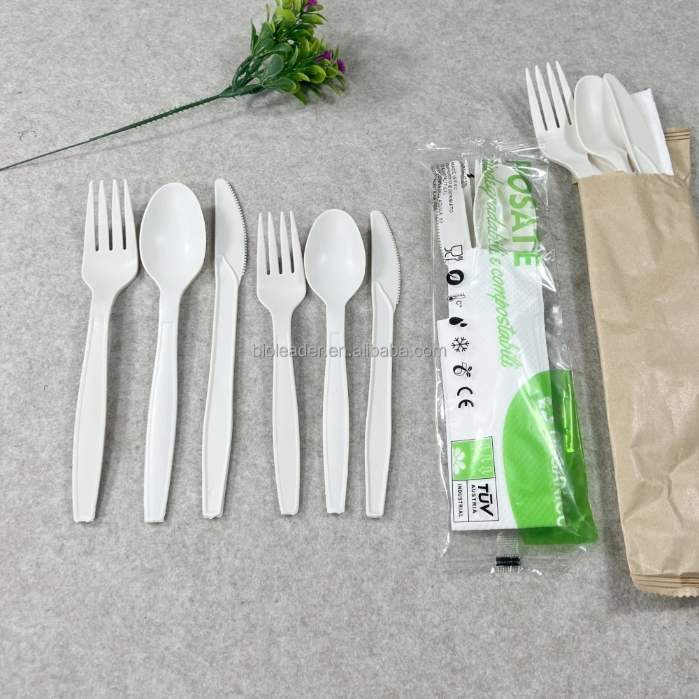 Eco friendly Biodegradable Disposable Cornstarch Plastic Spoon