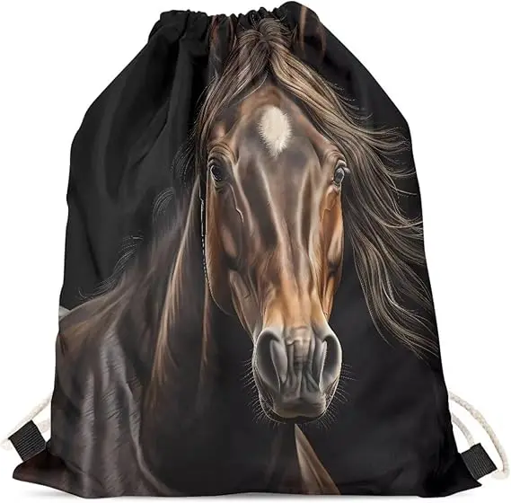 Hot selling Colorful printed rpet oxford polyester drawstring bag with custom logo