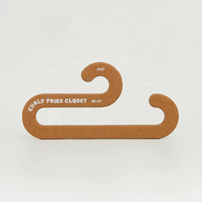 Sinicline new style custom logo kraft paper recycled cardboard scarf hanger for retail