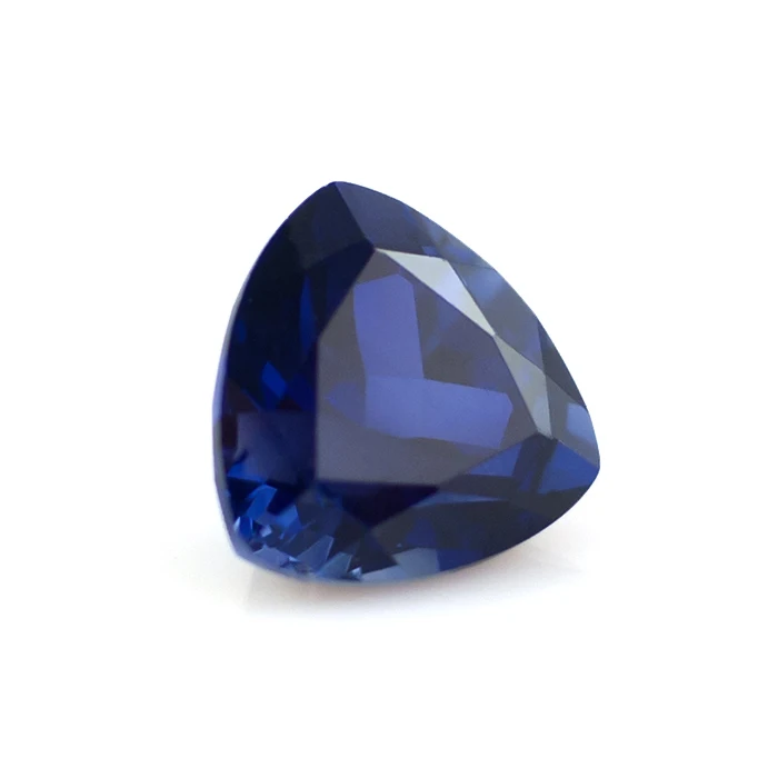 Loose Gemstones 5A Synthetic Blue Corundum Trillion Cut Lab created blue sapphire