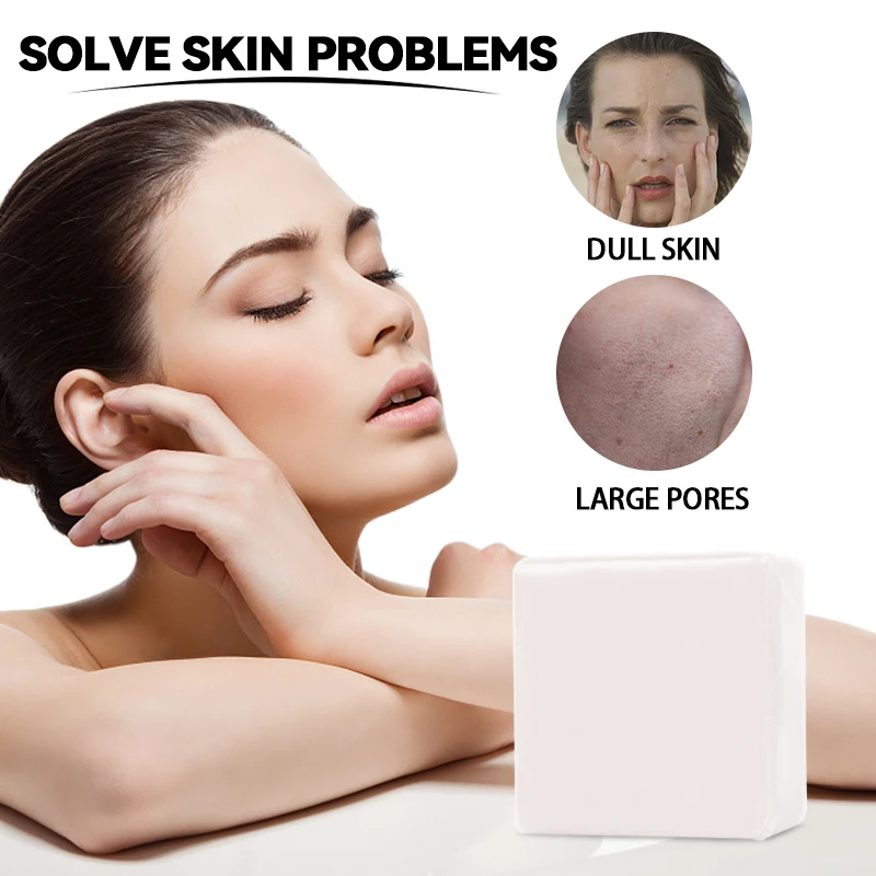 Natural Acne Handmade Soap With Collagen,Vitamin C And Rice Milk Foam Plant Soap With Amino Acid Bath Skin Whitening Soaps