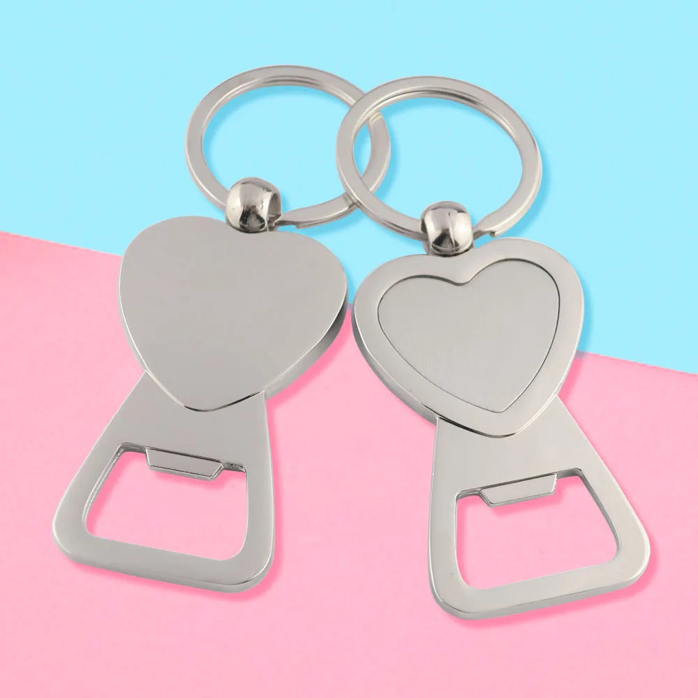 Cute engraveable logo metal custom keyholder key ring beer key chain bottle opener keychain / key holder keyring bottle opener