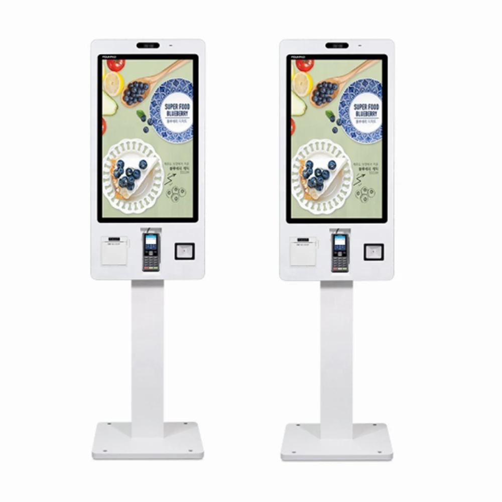 Retail touch screen desktop android window restaurant tablet ordering self service payment kiosk