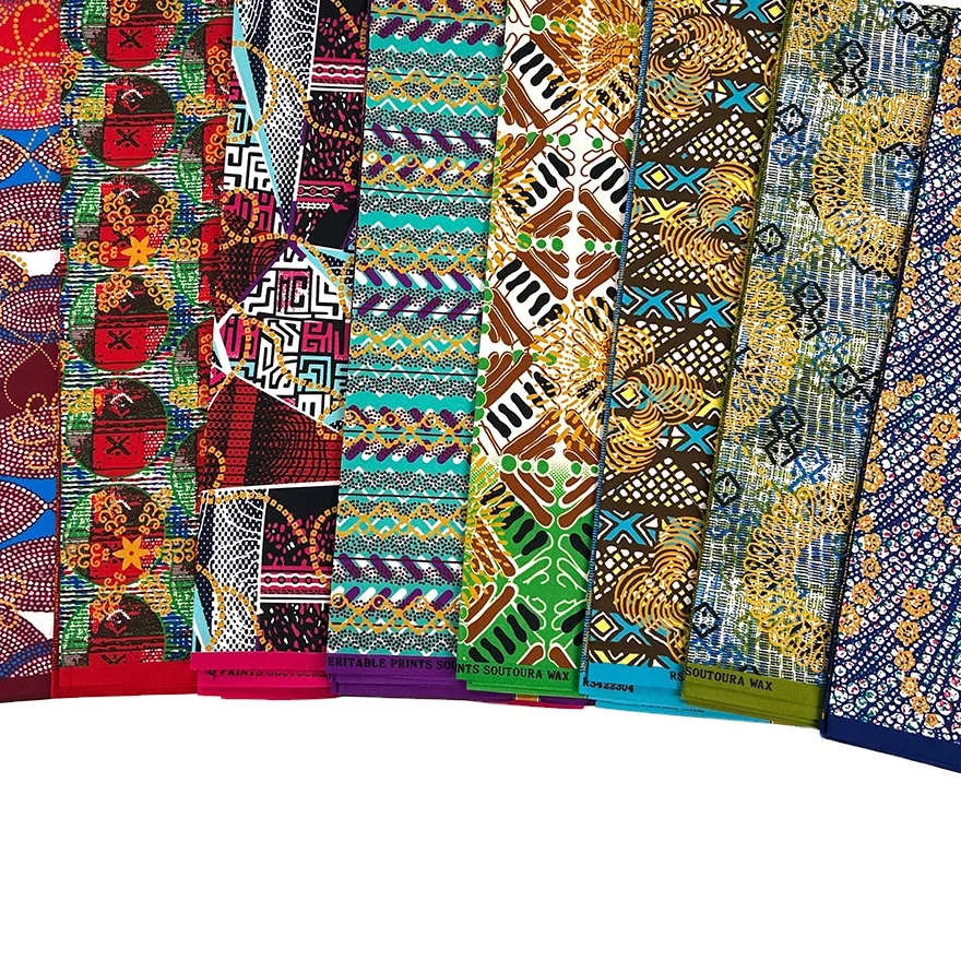 African Wax Print Fabric Cloth Nigeria Pagne Batik Wax Material Printed Cotton Fabric