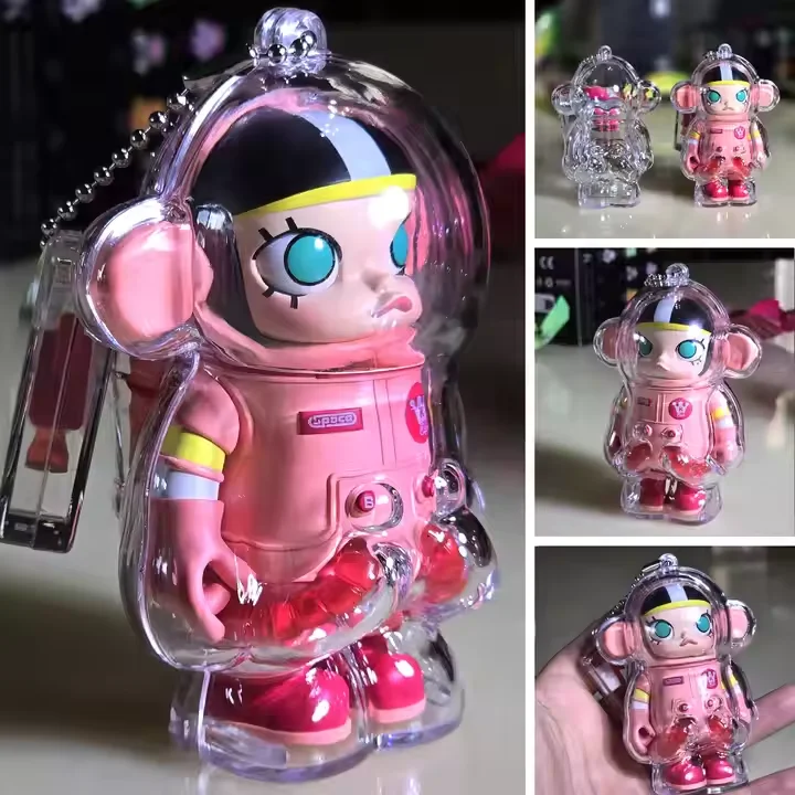 Mega Space 100% Protective Shell Bag Molly Mystery Blind Box Astronaut 3rd Generation Collector Transparent Acrylic Keychain