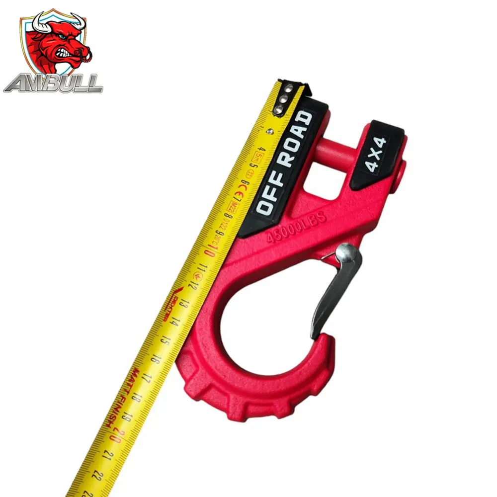 Ambull Best Seller 16200lbs Trailer Hook Winch Flat Hook With Cable Wire Rope For Boat Car Parts Cargo Lashing With Hook