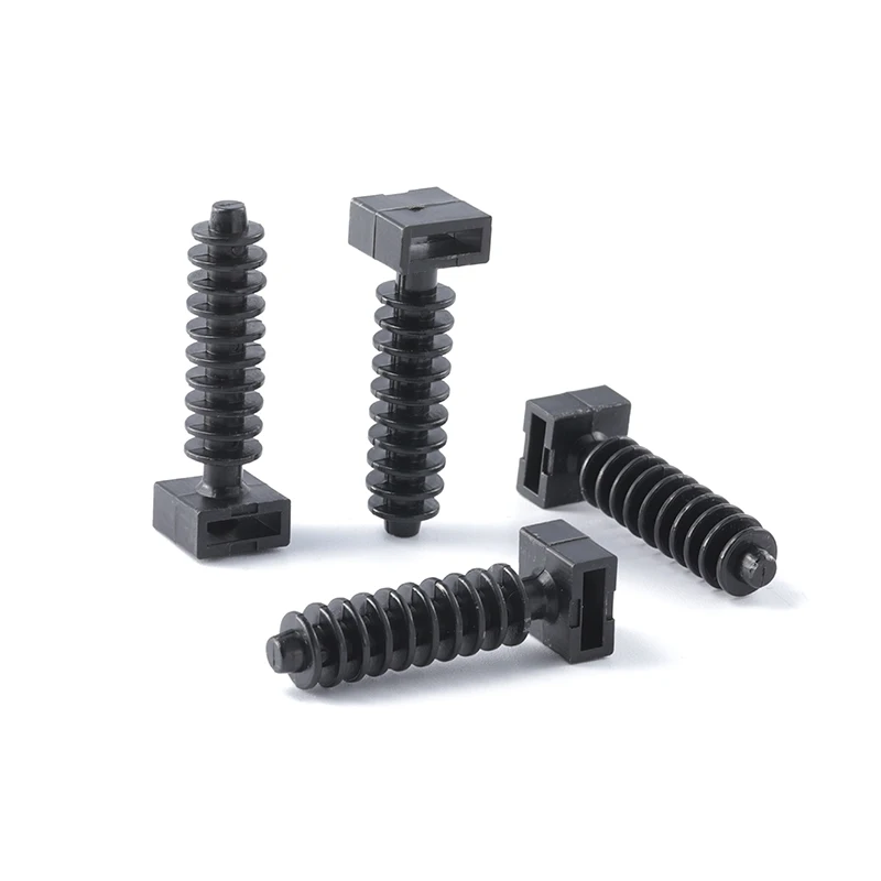 High-strength cable tie bracket Durable cable tie nylon PA6 cable tie mounting screws