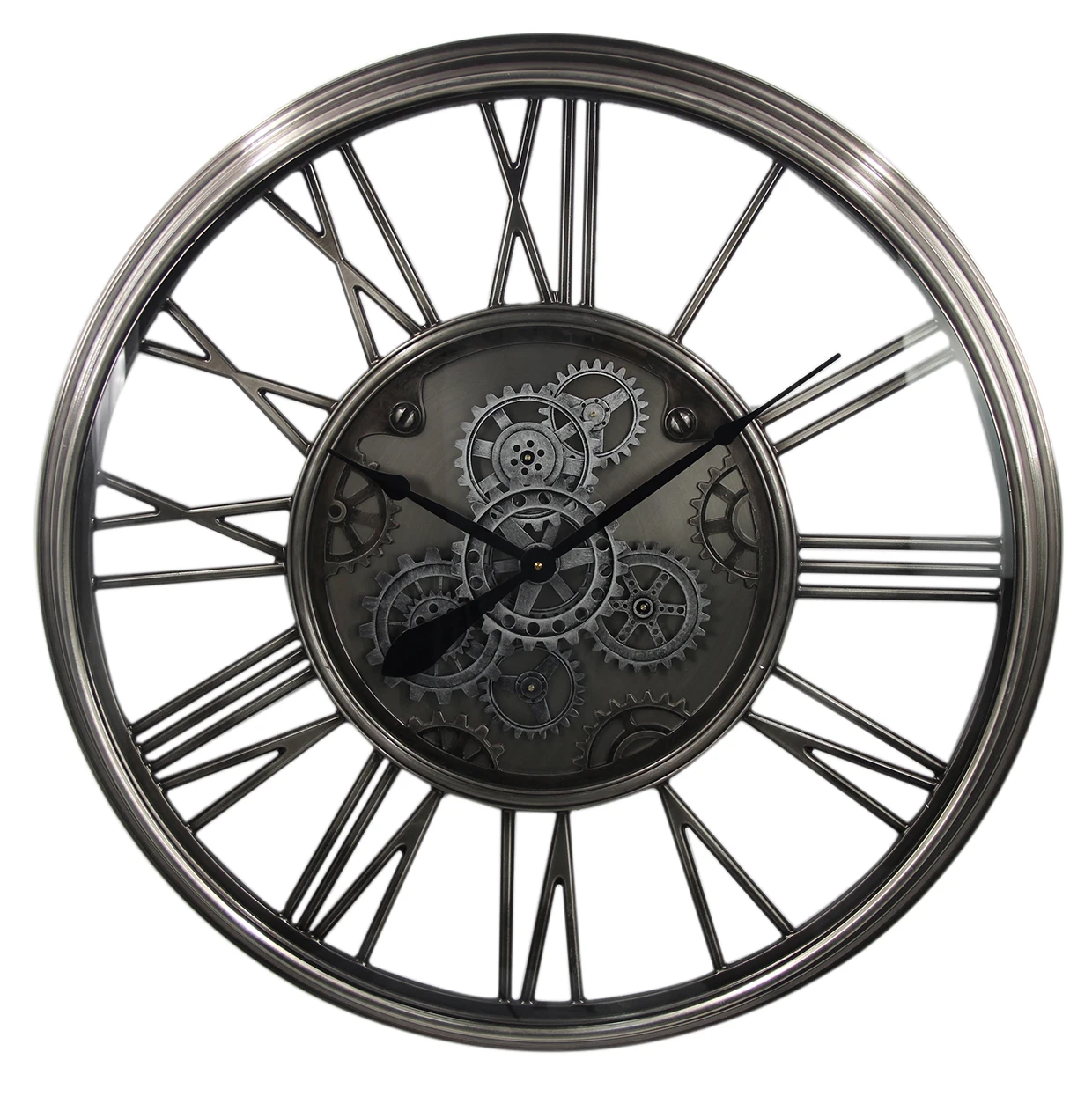 New Arrival  40 Inch Oversize Round Antique Metal Decorate Wall Clocks With Roman Numerals For Home Office School  Decoration