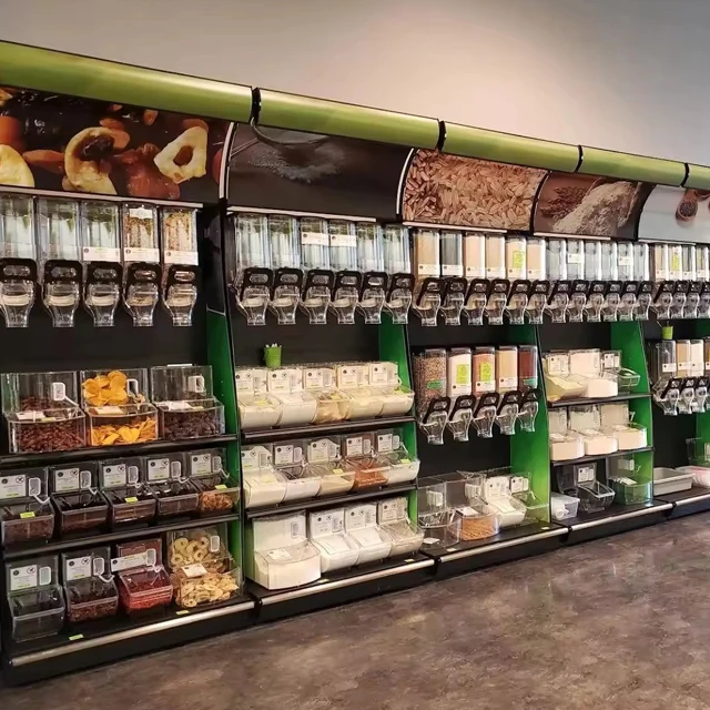 Hot selling supermarket bulk food Gondola display racks