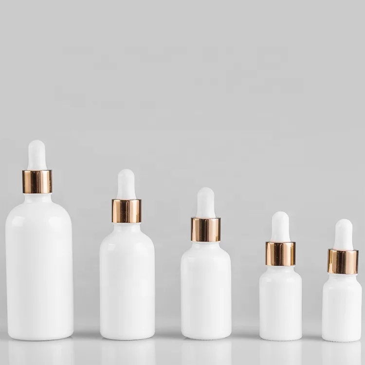 
50 ml opal glass bottle with dropper for essential oil cosmetic packaging eco friendly 